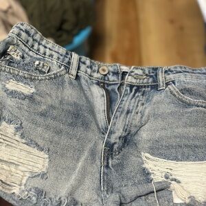 KanCan Distressed Blue Jean Shorts
